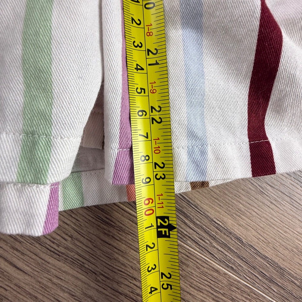 ModCloth Aspiration Creation A-line Skirt White Striped Spring Knee Length Large - Picture 8 of 12